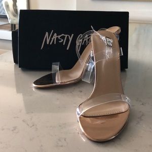 nasty gal clear shoes